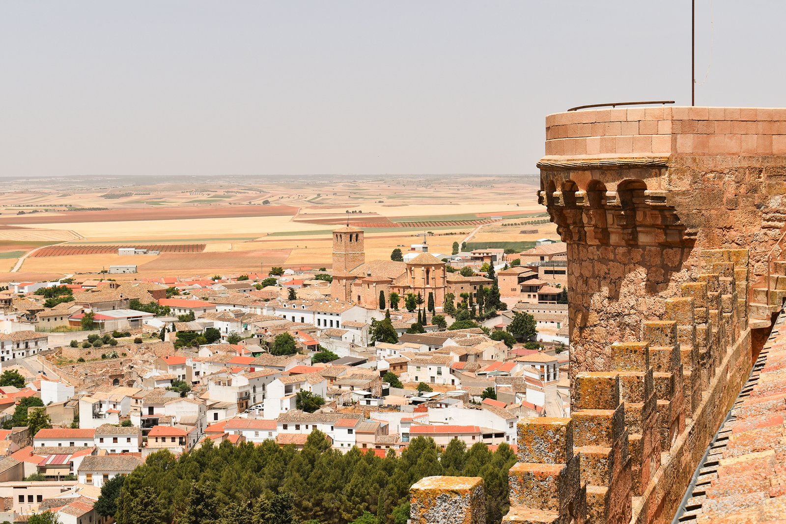 Belmonte Castle overlooking La Mancha, Spain