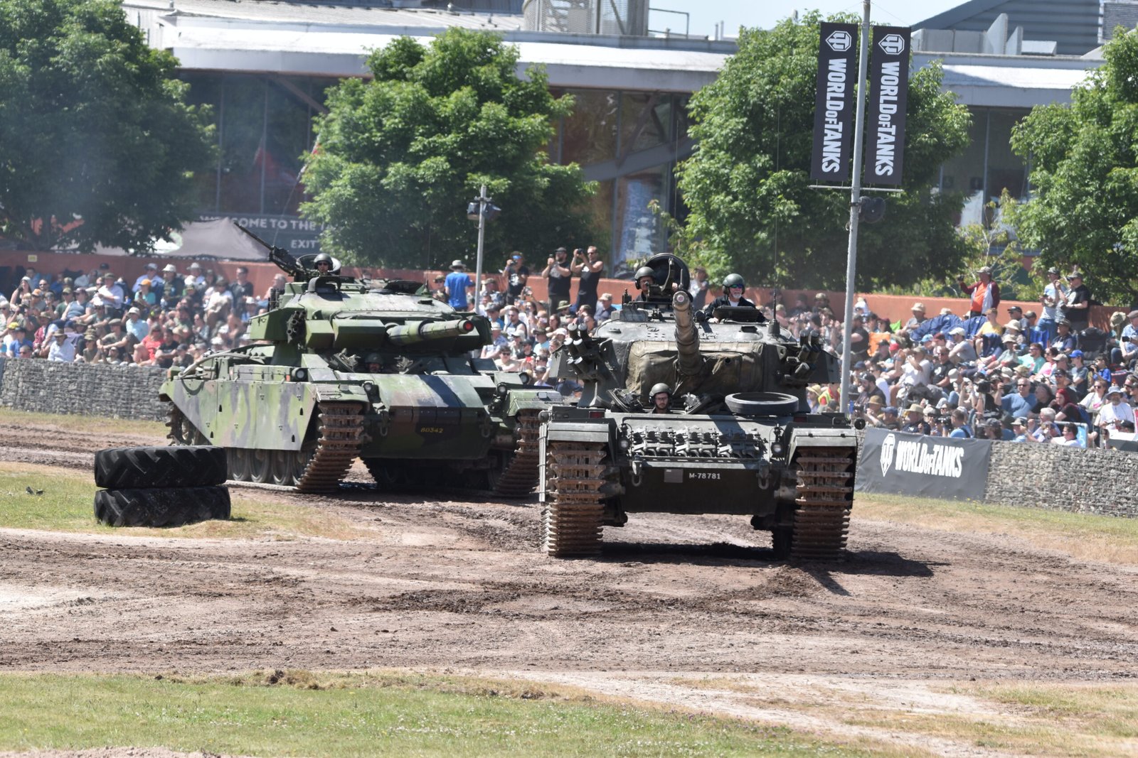 Cold War Centurion Mk II 20-pounder, followed by a Swedish Stridsvagn 104