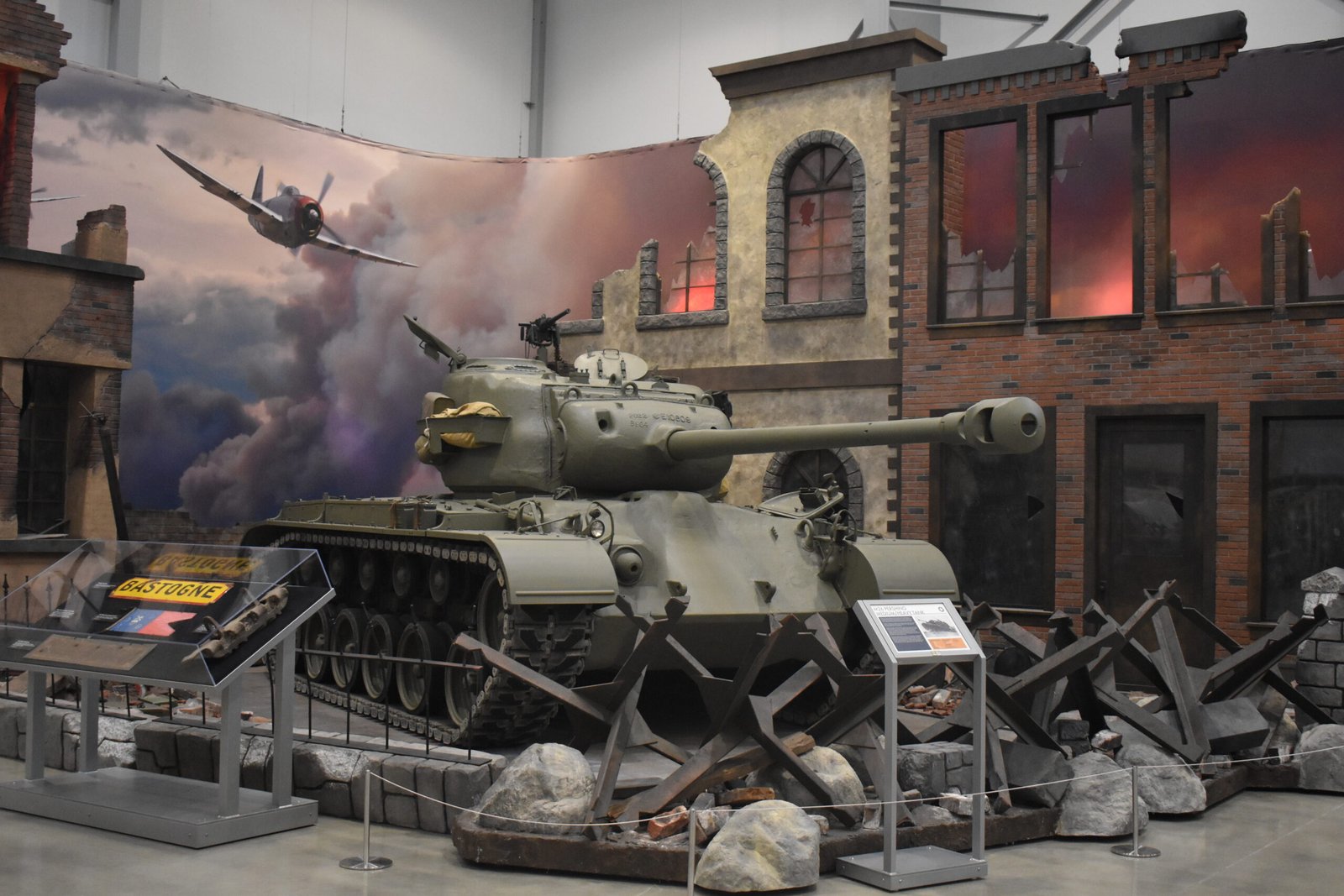 Pershing heavy tank in a mock-up of Cologne