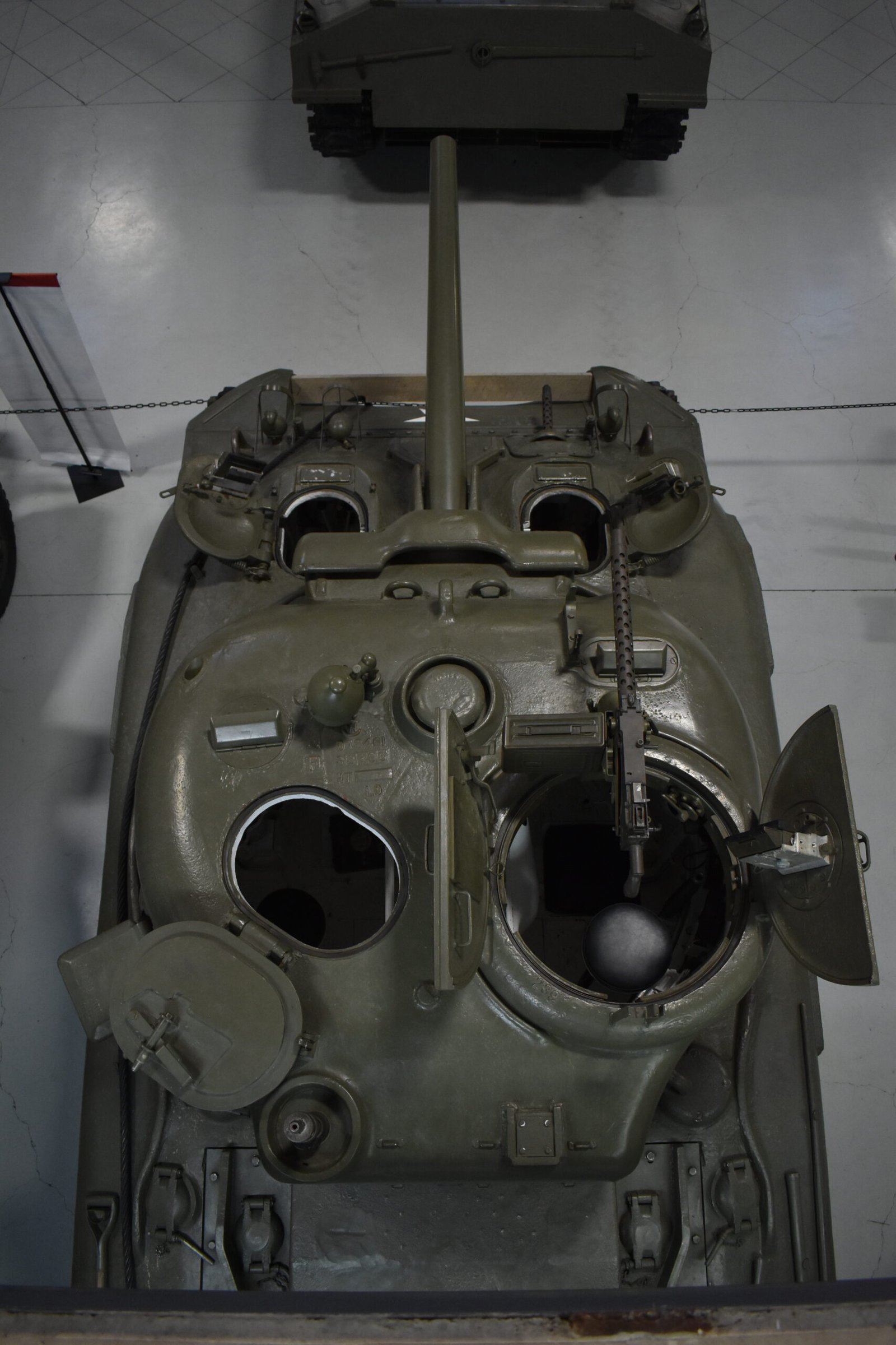 M4 Sherman medium tank, top-down