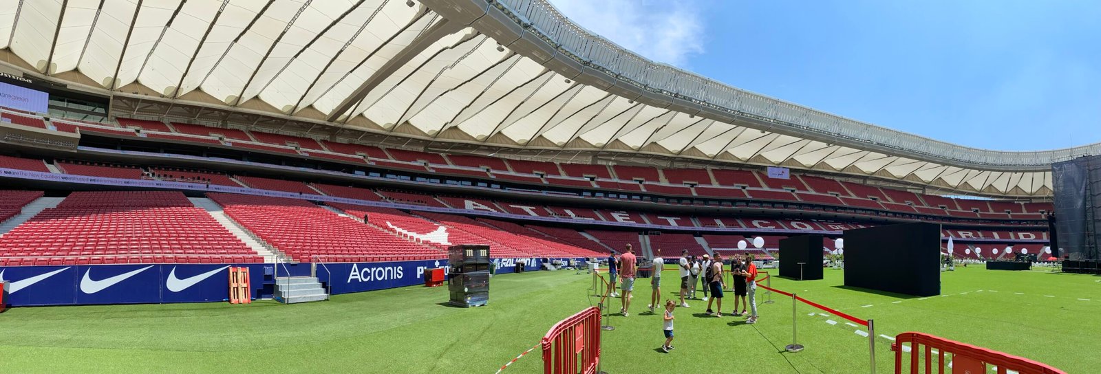 Interior view of the Estadio Wanda Metropolitano.