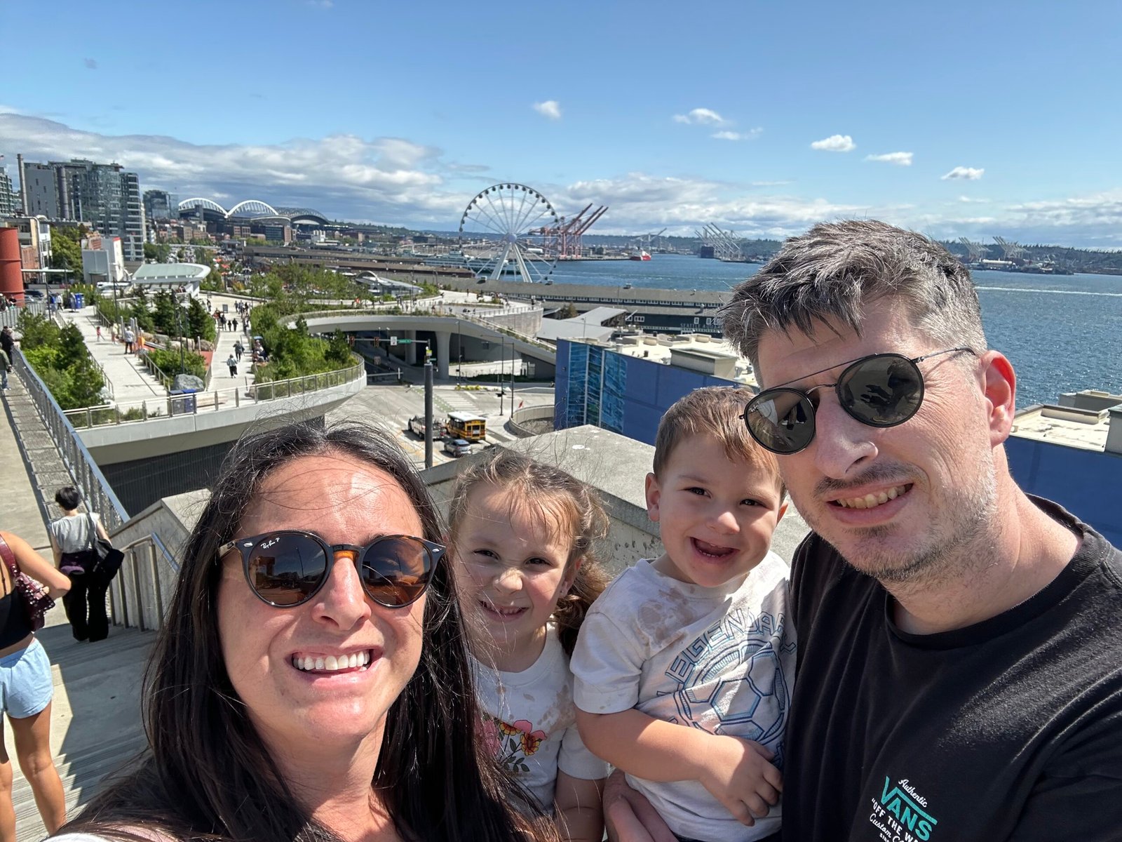 Jon Catalán with his family