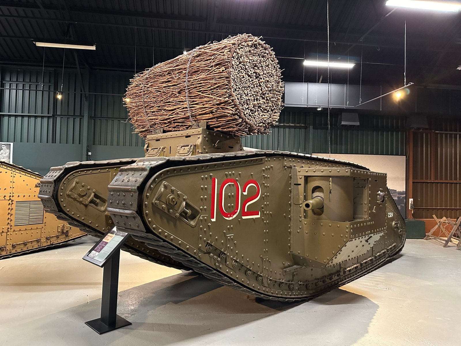 British Mark IV tank, a WW1-era tank